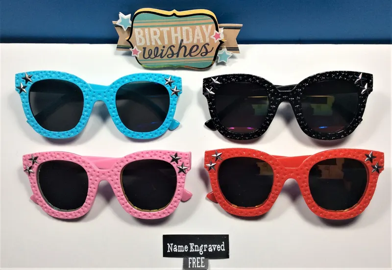 NAME ENGRAVED FREE on this listing for a Toddler. Movie star sunglass. So pretty!