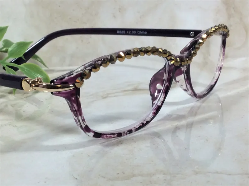 GENUINE GOLD CRYSTALS Embellish the frame of this Reader. Popular style. Give as a gift, birthday, Free Personalized Cas