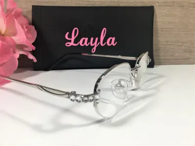 BEAUTIFUL CLEAR CRYSTALS enhance frame of this reader. For everyday wear. Gift for someone special. Free Case w/Name! +1