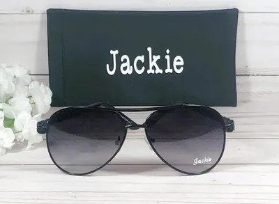 Engraved Aviator Sunglasses: Personalized Name, Decorative Arms