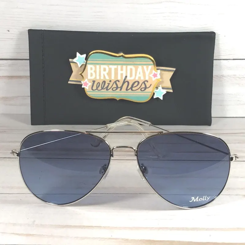 Personalized Aviator Sunglasses: Free Name Engraving, UV Protection