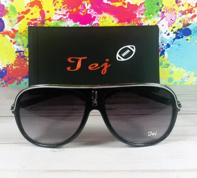 Personalized Kids Sunglasses: Ferrari Logo, Engraved Name, Age 1 to 10.