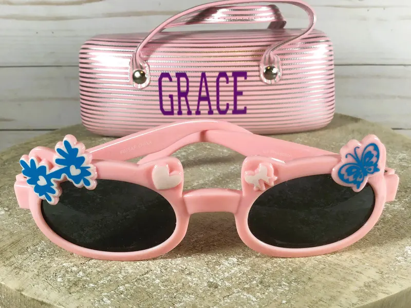 Personalized Toddler Sunglasses with Case: Engraved Baby Sunglasses