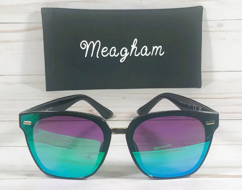 Mirrored Lens Sunglasses with Personalized Case