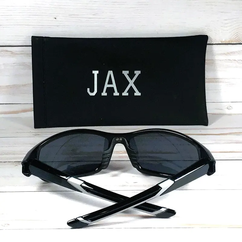 Personalized Sports Sunglasses: Free Engraved Name. 9 to Adult.