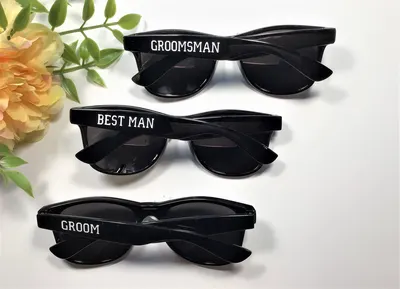 Personalized Wedding Sunglasses, Groomsman Party Favors