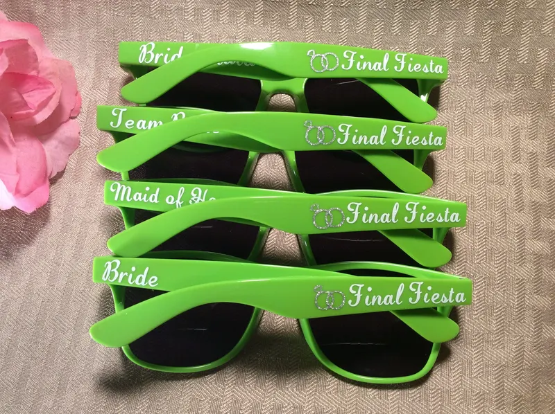 Lime Green Personalized Wayfarer Sunglasses: Party Favors