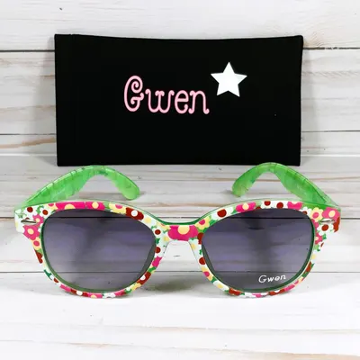 Personalized Flower Sunglasses: Free Engraving, UV Protection