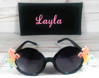 Personalized Unicorn Sunglasses: Engraved Name, UV Protection