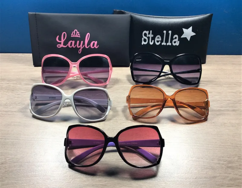 GIRLS PERSONALIZED SUNGLASSES Engraved with Name Free! Birthday, flower girl, party favor,