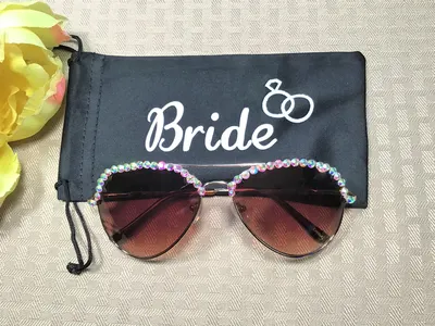 Personalized Swarovski Crystal Aviator Sunglasses: Engraved Name
